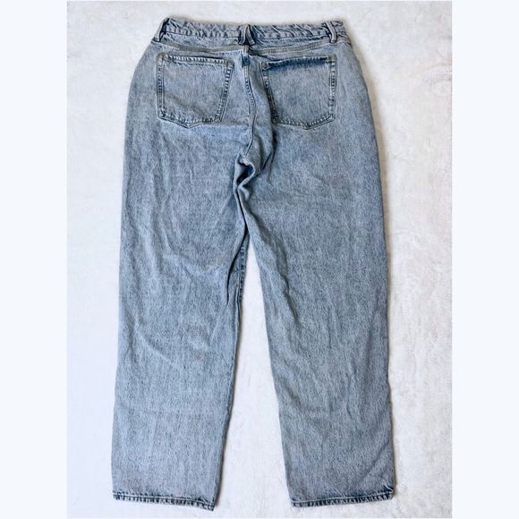 Good American Good 90s Loose Jeans GNIL999T  Size 14/32 Baggy Slouchy Light Wash - Picture 5 of 7